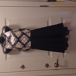 Miami Sequin Dress in Gold and Silver, Size M